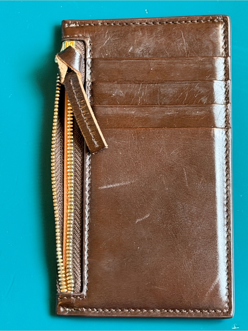 Clare V Card Zip Wallet Mocha